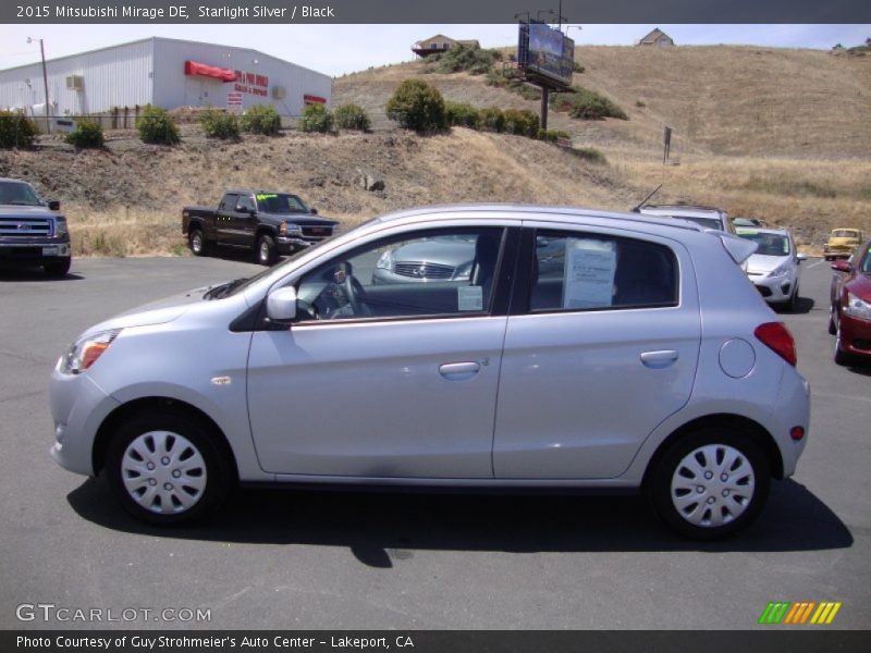 Starlight Silver / Black 2015 Mitsubishi Mirage DE