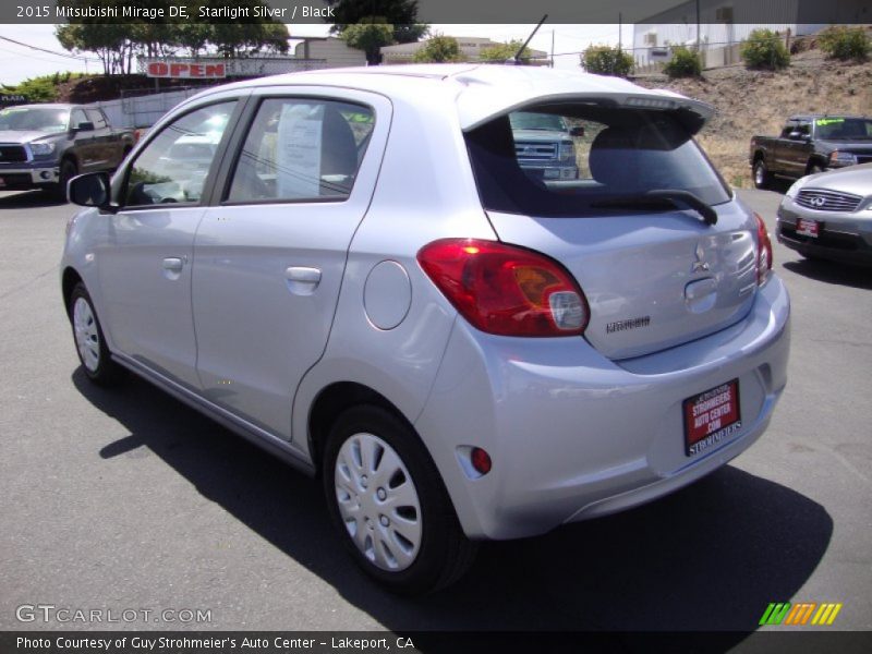 Starlight Silver / Black 2015 Mitsubishi Mirage DE