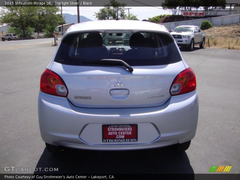 Starlight Silver / Black 2015 Mitsubishi Mirage DE