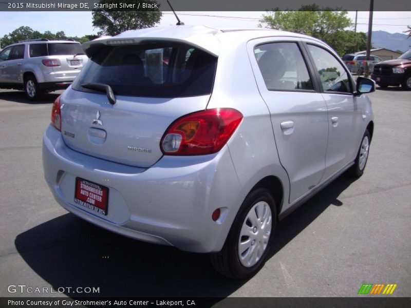Starlight Silver / Black 2015 Mitsubishi Mirage DE