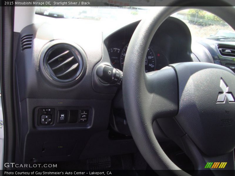 Starlight Silver / Black 2015 Mitsubishi Mirage DE