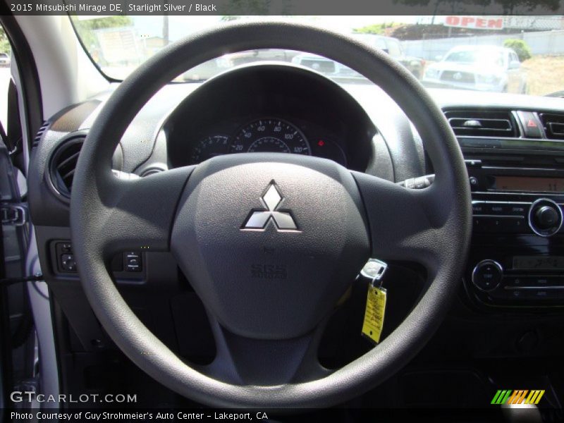 Starlight Silver / Black 2015 Mitsubishi Mirage DE