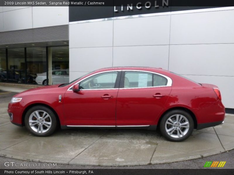 Sangria Red Metallic / Cashmere 2009 Lincoln MKS Sedan