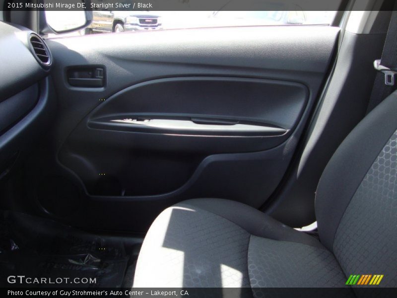 Starlight Silver / Black 2015 Mitsubishi Mirage DE
