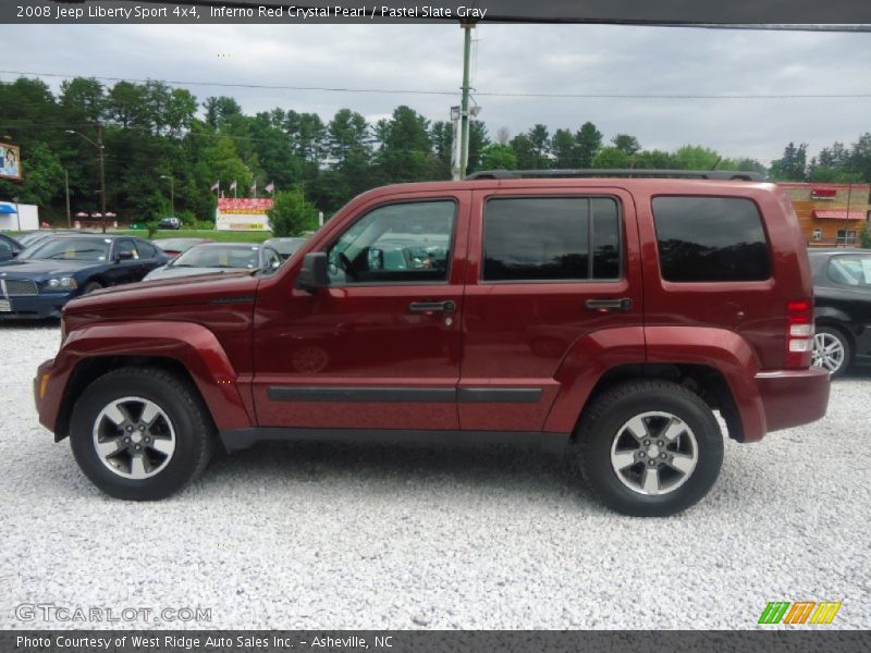 Inferno Red Crystal Pearl / Pastel Slate Gray 2008 Jeep Liberty Sport 4x4