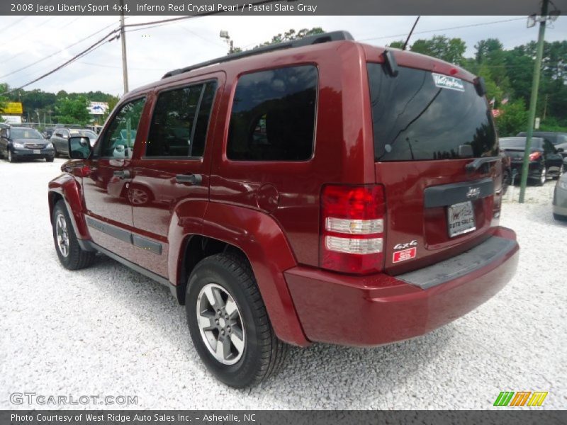 Inferno Red Crystal Pearl / Pastel Slate Gray 2008 Jeep Liberty Sport 4x4