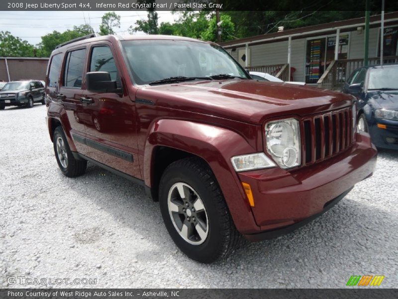 Inferno Red Crystal Pearl / Pastel Slate Gray 2008 Jeep Liberty Sport 4x4