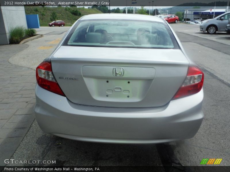 Alabaster Silver Metallic / Gray 2012 Honda Civic EX-L Sedan