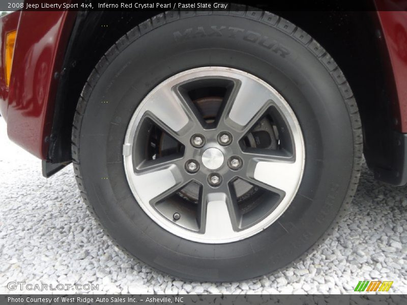 Inferno Red Crystal Pearl / Pastel Slate Gray 2008 Jeep Liberty Sport 4x4