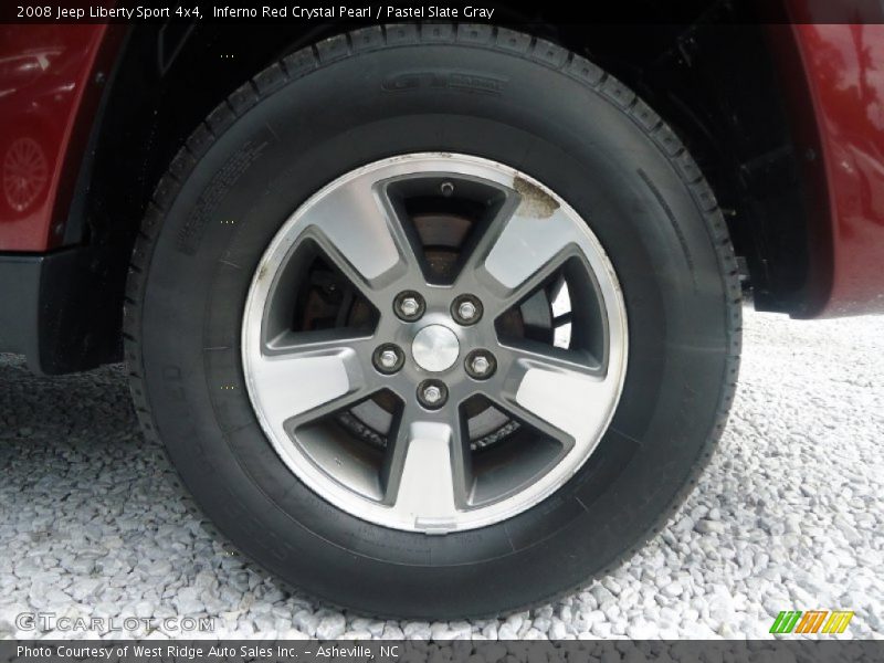 Inferno Red Crystal Pearl / Pastel Slate Gray 2008 Jeep Liberty Sport 4x4