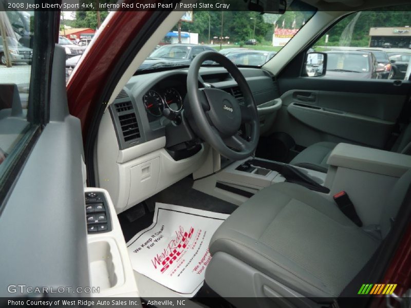 Inferno Red Crystal Pearl / Pastel Slate Gray 2008 Jeep Liberty Sport 4x4