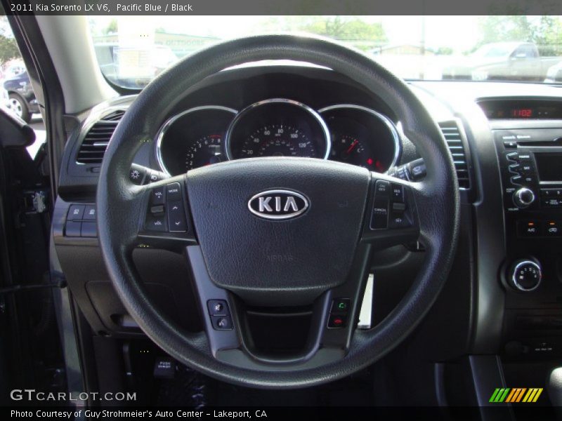 Pacific Blue / Black 2011 Kia Sorento LX V6