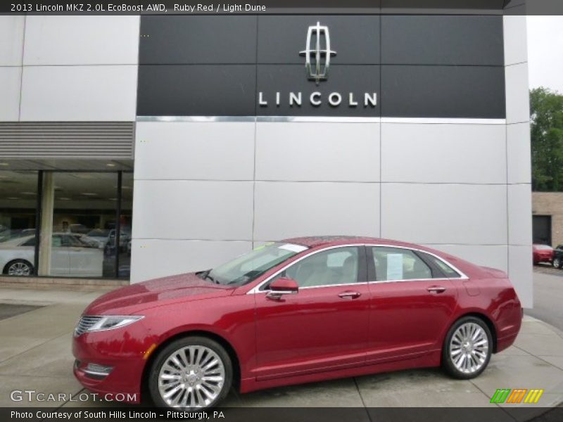 Ruby Red / Light Dune 2013 Lincoln MKZ 2.0L EcoBoost AWD