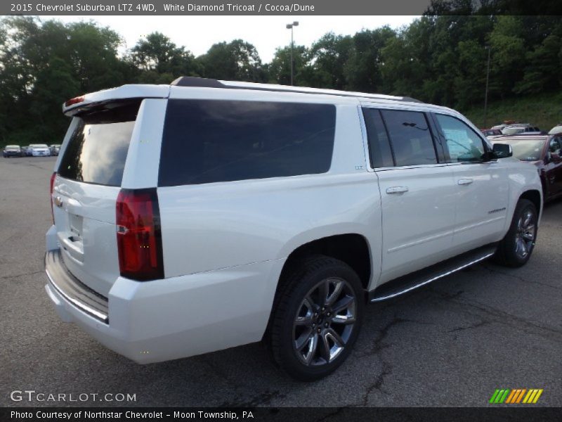 White Diamond Tricoat / Cocoa/Dune 2015 Chevrolet Suburban LTZ 4WD