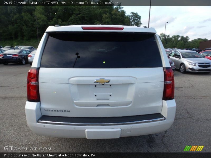 White Diamond Tricoat / Cocoa/Dune 2015 Chevrolet Suburban LTZ 4WD