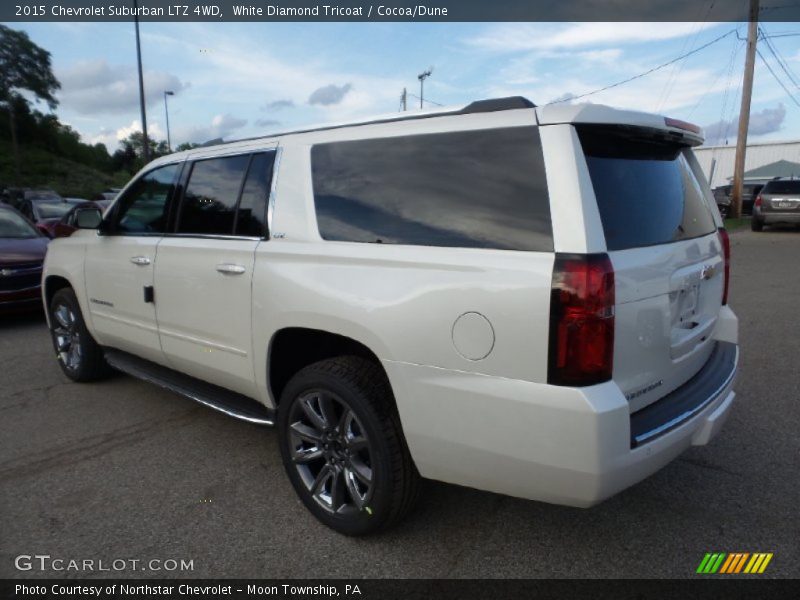 White Diamond Tricoat / Cocoa/Dune 2015 Chevrolet Suburban LTZ 4WD