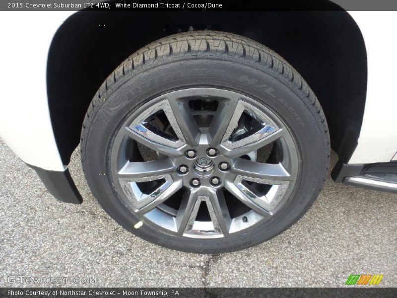 White Diamond Tricoat / Cocoa/Dune 2015 Chevrolet Suburban LTZ 4WD