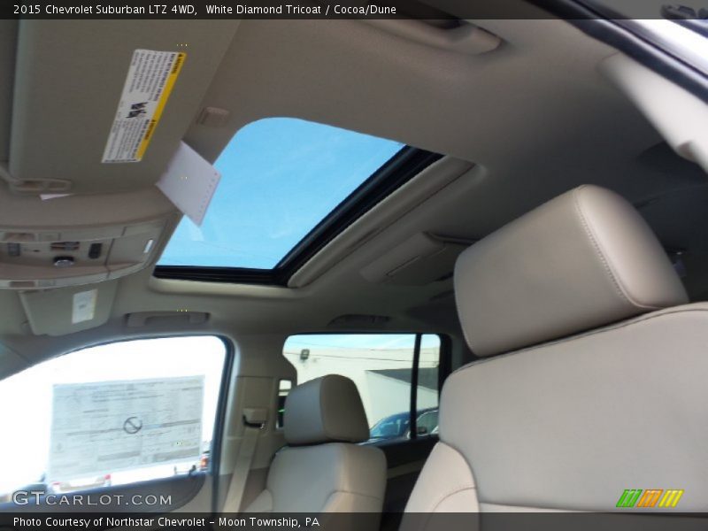 White Diamond Tricoat / Cocoa/Dune 2015 Chevrolet Suburban LTZ 4WD