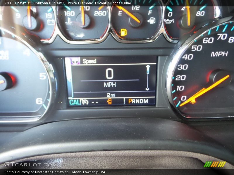 White Diamond Tricoat / Cocoa/Dune 2015 Chevrolet Suburban LTZ 4WD
