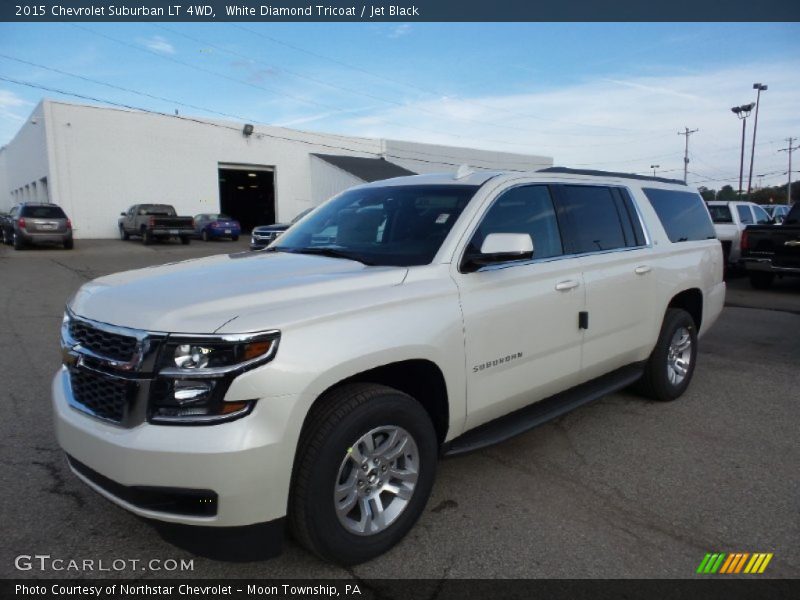 White Diamond Tricoat / Jet Black 2015 Chevrolet Suburban LT 4WD