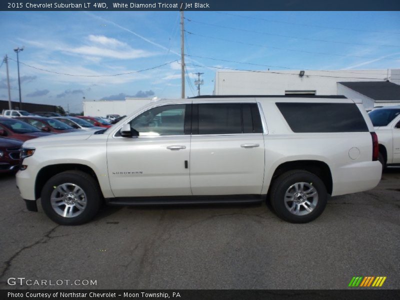 White Diamond Tricoat / Jet Black 2015 Chevrolet Suburban LT 4WD