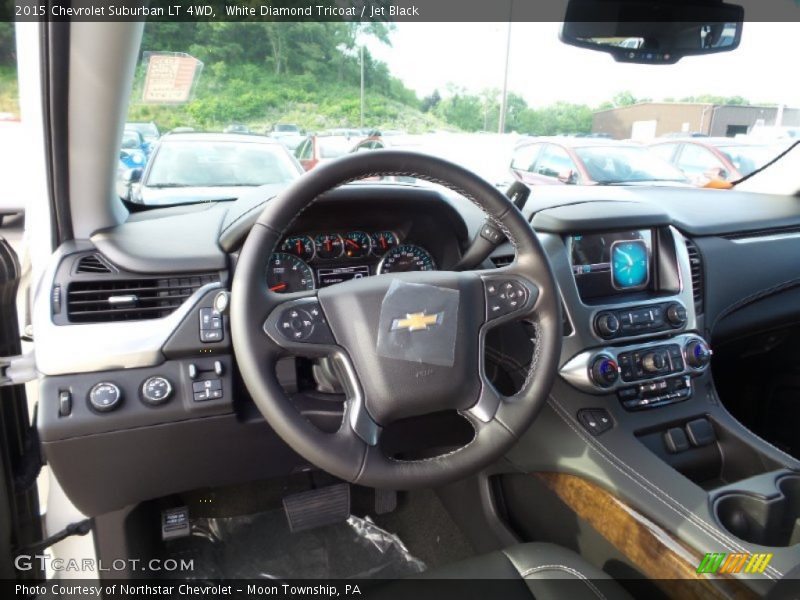 White Diamond Tricoat / Jet Black 2015 Chevrolet Suburban LT 4WD