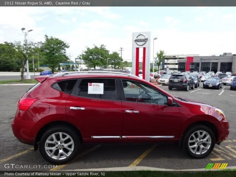 Cayenne Red / Gray 2012 Nissan Rogue SL AWD