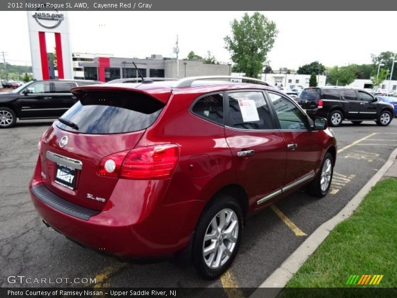 Cayenne Red / Gray 2012 Nissan Rogue SL AWD