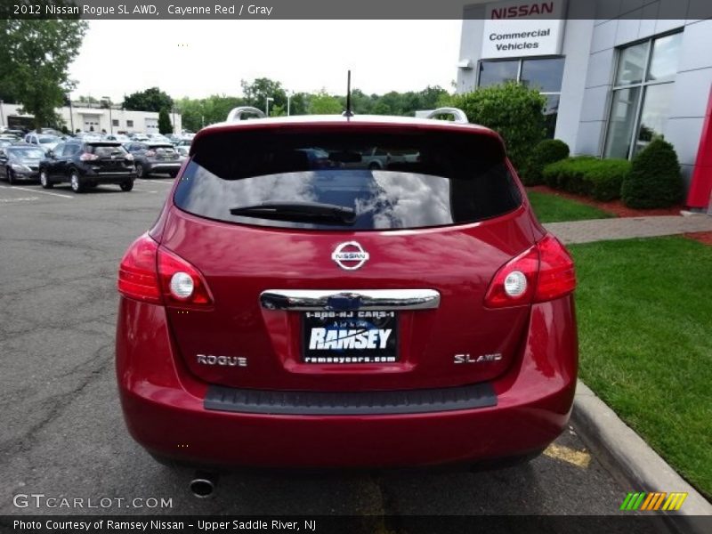 Cayenne Red / Gray 2012 Nissan Rogue SL AWD