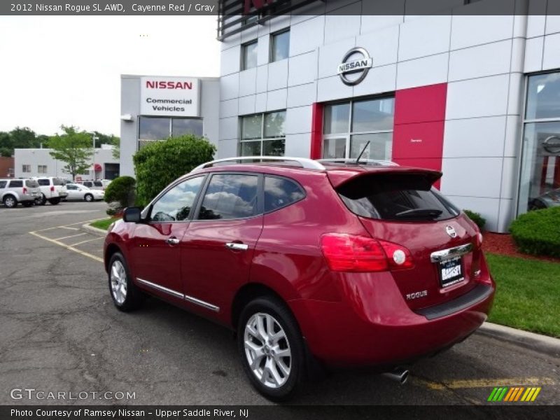 Cayenne Red / Gray 2012 Nissan Rogue SL AWD