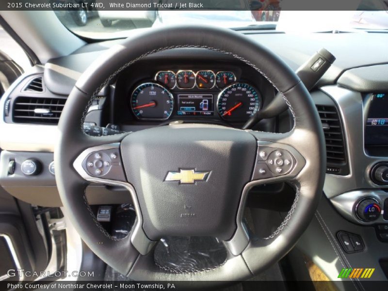 White Diamond Tricoat / Jet Black 2015 Chevrolet Suburban LT 4WD