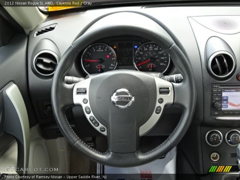 Cayenne Red / Gray 2012 Nissan Rogue SL AWD