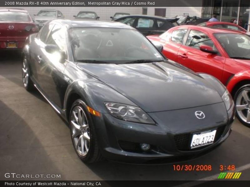 Metropolitan Gray Mica / Cosmo Red 2008 Mazda RX-8 40th Anniversary Edition