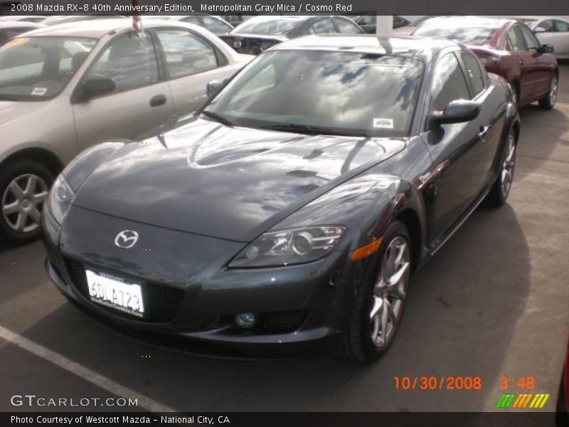 Metropolitan Gray Mica / Cosmo Red 2008 Mazda RX-8 40th Anniversary Edition