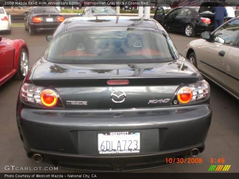 Metropolitan Gray Mica / Cosmo Red 2008 Mazda RX-8 40th Anniversary Edition