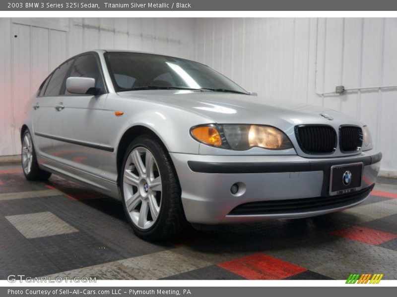 Titanium Silver Metallic / Black 2003 BMW 3 Series 325i Sedan