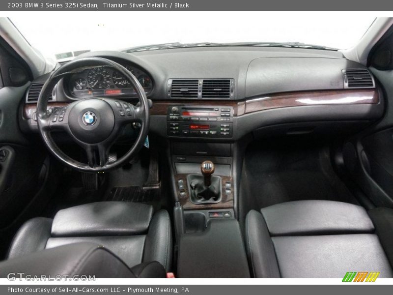 Titanium Silver Metallic / Black 2003 BMW 3 Series 325i Sedan
