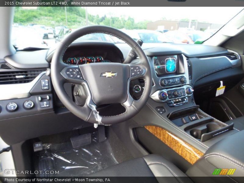 White Diamond Tricoat / Jet Black 2015 Chevrolet Suburban LTZ 4WD