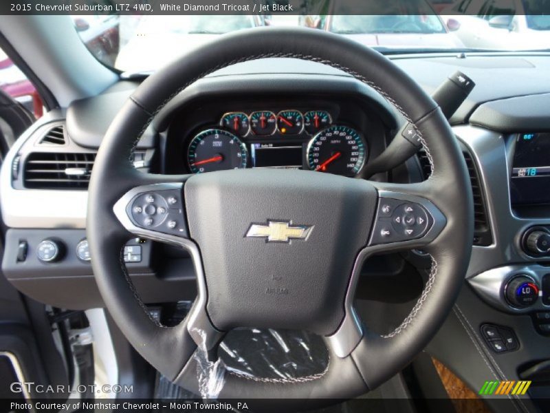 White Diamond Tricoat / Jet Black 2015 Chevrolet Suburban LTZ 4WD