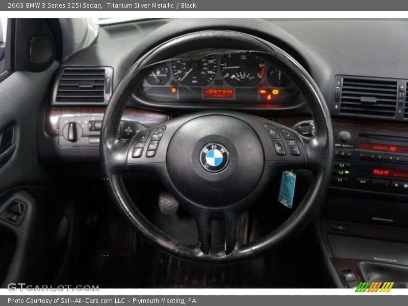 Titanium Silver Metallic / Black 2003 BMW 3 Series 325i Sedan