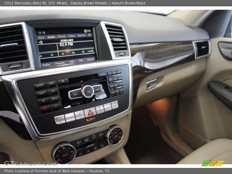 Dakota Brown Metallic / Auburn Brown/Black 2012 Mercedes-Benz ML 350 4Matic