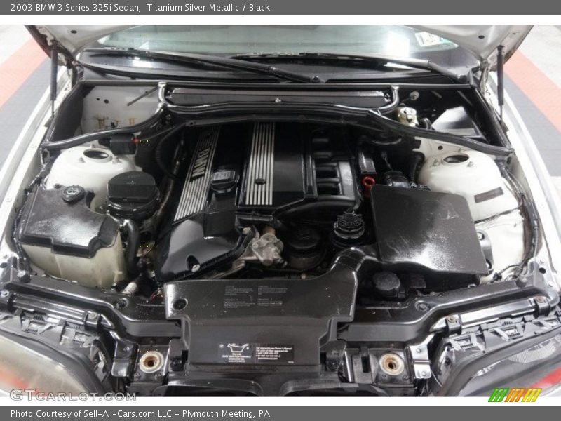 Titanium Silver Metallic / Black 2003 BMW 3 Series 325i Sedan