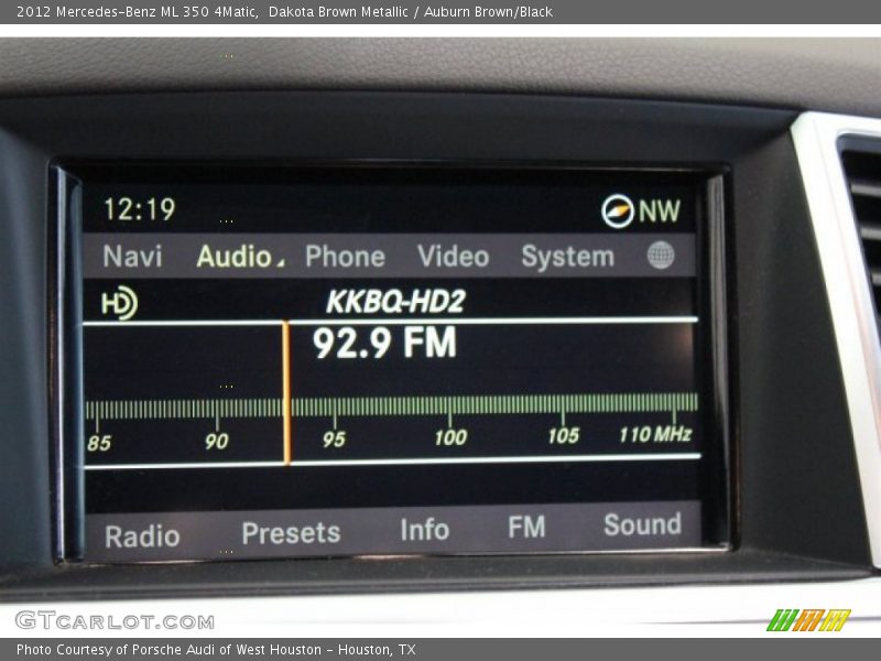 Dakota Brown Metallic / Auburn Brown/Black 2012 Mercedes-Benz ML 350 4Matic