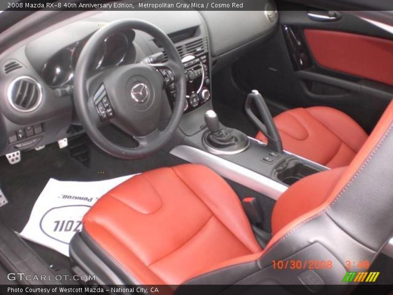 Metropolitan Gray Mica / Cosmo Red 2008 Mazda RX-8 40th Anniversary Edition