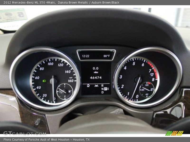 Dakota Brown Metallic / Auburn Brown/Black 2012 Mercedes-Benz ML 350 4Matic