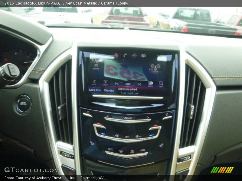 Silver Coast Metallic / Caramel/Ebony 2015 Cadillac SRX Luxury AWD