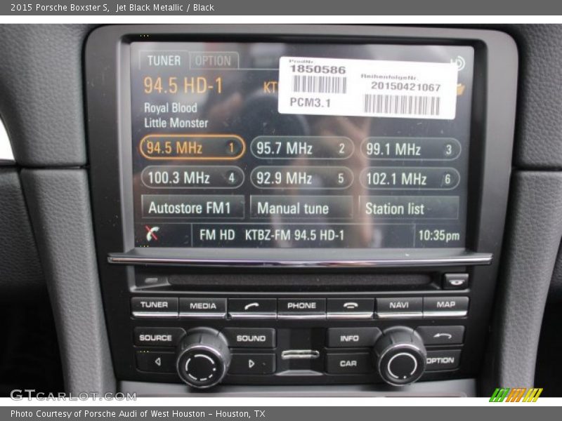 Jet Black Metallic / Black 2015 Porsche Boxster S