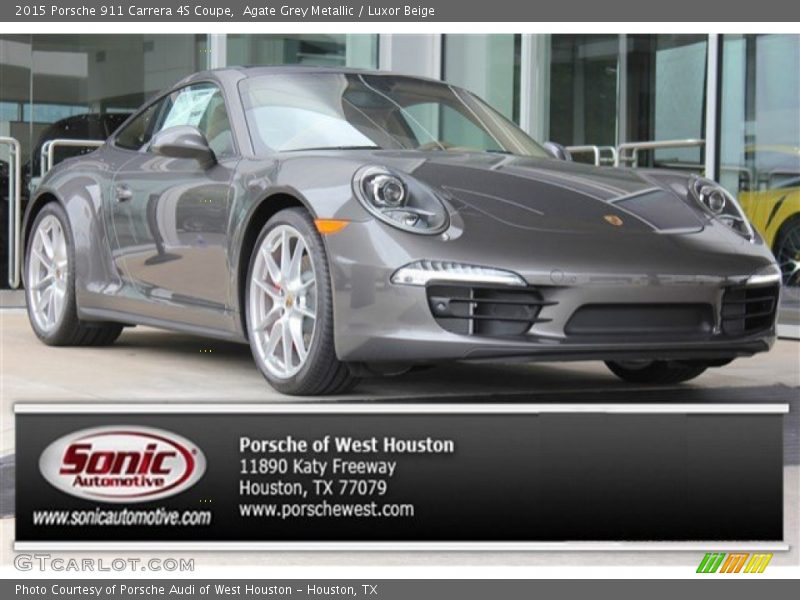 Agate Grey Metallic / Luxor Beige 2015 Porsche 911 Carrera 4S Coupe
