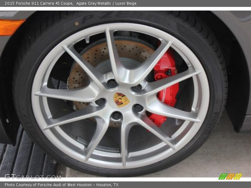 Agate Grey Metallic / Luxor Beige 2015 Porsche 911 Carrera 4S Coupe