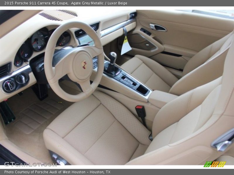 Agate Grey Metallic / Luxor Beige 2015 Porsche 911 Carrera 4S Coupe